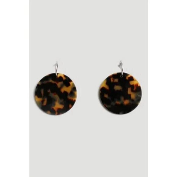 💕RACHEL COMEY💕 Masha Acrylic Disc Earrings ~ Brown Tortoise NWT - Picture 5 of 9